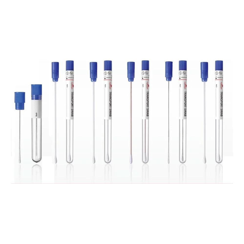 Specimen transport swab with medium
