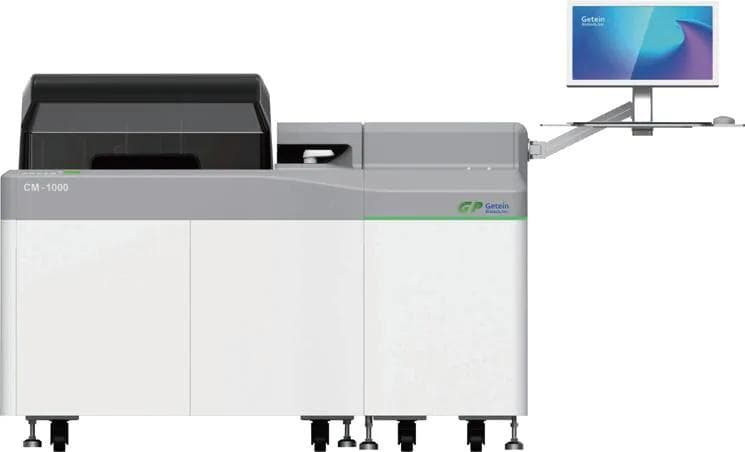 A laboratory automation line with modular analysers and a monitor