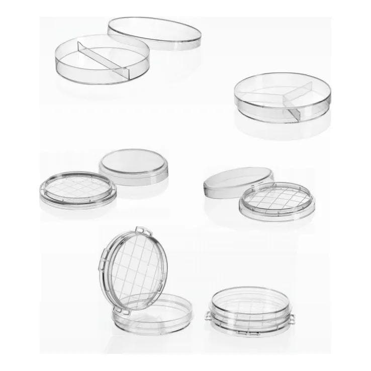 Two-compartment Petri dish