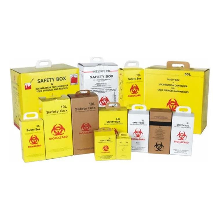 Sharps safety box