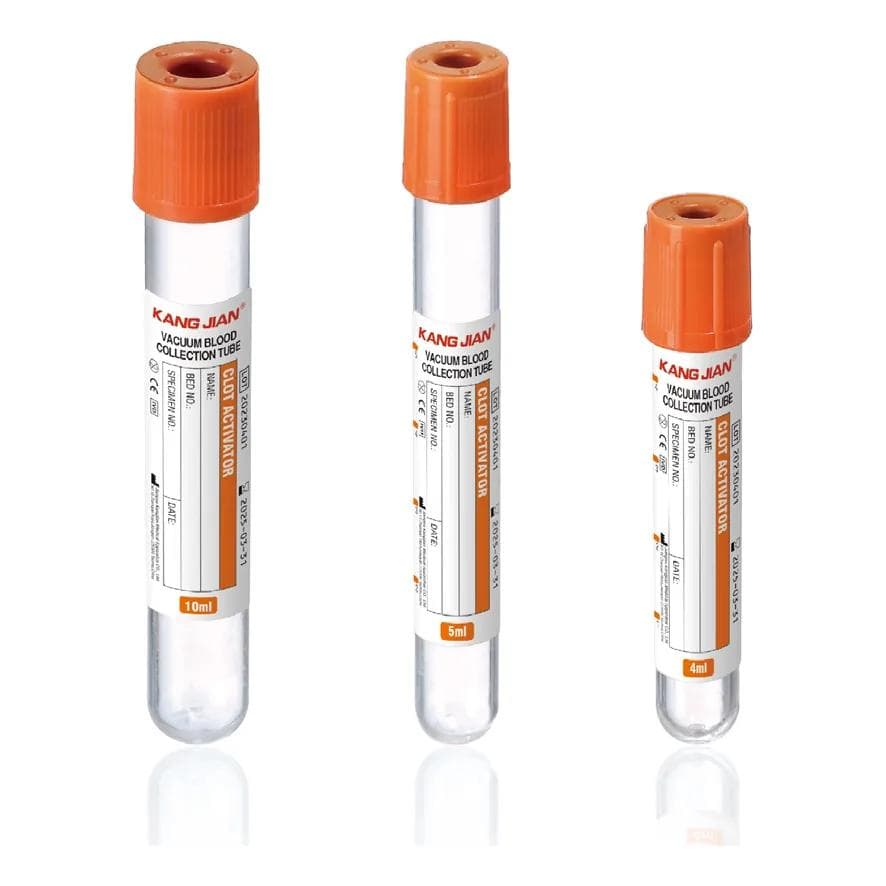 Vacuum blood collection tube — no additive