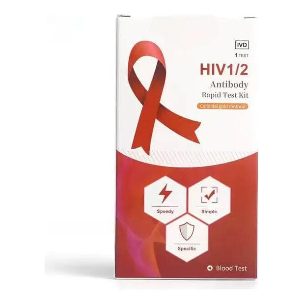 HIV 1/2 antibody rapid test cassette with sample well and result window